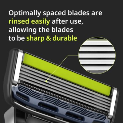 71pZectxrRL. SL1500 Dorco Pace 5 Pro Razors – Shaving System For Men with Trimmer – 16 Refill Cartridge Set