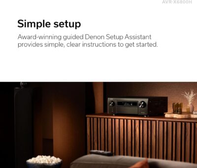 71pihk3TSOL. AC SL1500 Denon AVR-X6800H 11.4 Channel AV Receiver – 140W/Ch, Built-in HEOS, WiFi, & Bluetooth – Dolby Vision, HLG, HDR10+, Dynamic HDR & Dolby Atmos Height Virtualization – Home Audio Receivers & Amplifiers