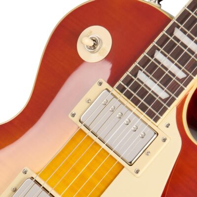 Epiphone Inspired by Gibson Les Paul Standard 50s Figured, Washed Cherry Sunburst with Bag