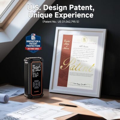 OlarHike Tire Inflator Portable Air Compressor, 150PSI Dual Power – 6000mAh & 12V DC, Cordless Air Pump for Car Tires, Bike, Motorcycle, Balls with LED & Digital Pressure Gauge, Car Gifts