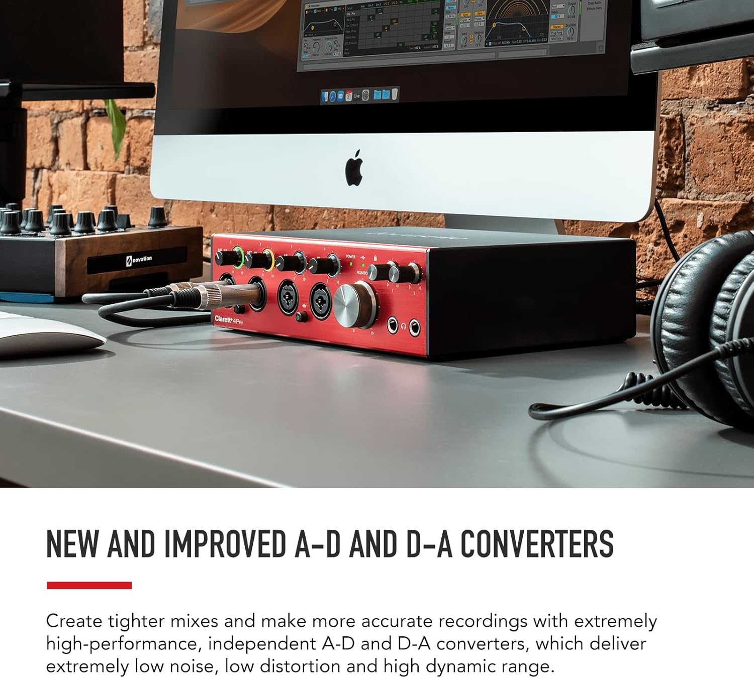 Focusrite Clarett+ 4Pre USB Studio-Grade Audio Interface for Music Makers — Four Low-Noise, Low-Distortion Mic Preamps providing True-To-Life Sound