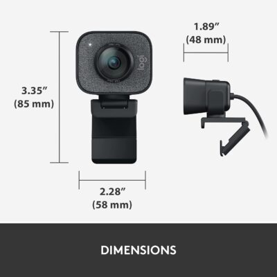 Logitech StreamCam Premium Webcam for Streaming and Content Creation, Full HD 1080p 60 fps, Works with Microsoft Teams, Google Meet, Zoom, Nintendo Switch 2s new GameChat mode, for PC/Mac – Graphite