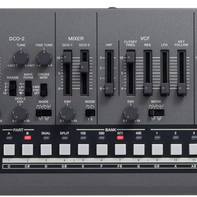 Roland JX-08 Sound Module Bundle with MIDI Cable, Headphones, and Austin Bazaar Polishing Cloth