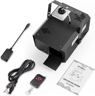 600W Stage Haze Machine: Continuous Output Fog Machine – Wireless Remote & DMX Control – Adjustable Smoke Outlet for Stage DJ Halloween Club Christmas Wedding Party Light Show