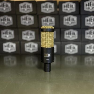Heil PR 40 Dynamic Microphone for Streaming, Podcast, Recording, and Broadcast, XLR Microphone for Live Music, Wide Frequency Response, Smooth Sound, Superior Rear Noise Rejection – Black & Gold