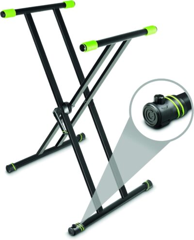 71qrYdWR02L. AC SL1500 GRAVITY STANDS Set with Keyboard Stand X-Form Double and Rapid Desk (KSX 2 RD),Black