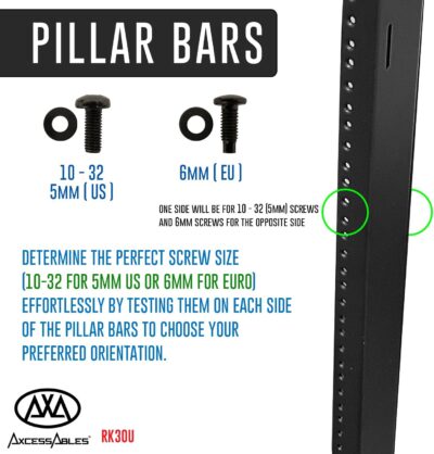 AxcessAbles 16U AV Case with Wheels | Metal Studio Cabinet | 19-Inch Universal Equipment Rack | Open-Frame Option | Home Server