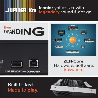 Roland JUPITER-XM Professional Iconic Portable Synthesizer with Legendary Sound and Design.