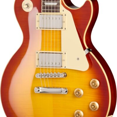 Epiphone Inspired by Gibson Les Paul Standard 50s Figured, Washed Cherry Sunburst with Bag