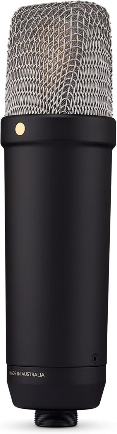 RØDE NT1 5th Gen Large-Diaphragm Studio Condenser Microphone – XLR & USB Outputs – Shock Mount & Pop Filter Included – Music Production, Vocal Recording, Podcasting – Black – Professional Audio
