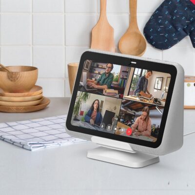71seyUxw4hL. AC SL1500 Charging Dock/Base for Meta Portal Go-Rotatable to Adjust The Angle Charging Stand for Facebook Portal Go Smart Video Calling for Office, Home with 45W PD Charging Adapter(White)