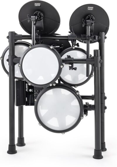 Alesis Nitro Max Kit Compact Electric Drum Kit with Quiet Mesh Pads, 10 Dual-Zone Snare, Bluetooth, 440+ BFD Sounds, Drumeo, USB MIDI, Kick Pedal