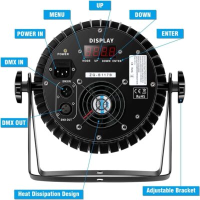 Par Lights 18LED Stage Lights, UKing RGBW 4in1 216W Uplight Stage Lighting Effect by DMX and Sound Activated Control Wash Light for Wedding Parties Church Club DJ Live Show