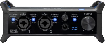 Zoom UAC-232 Audio Converter with 32-Bit Float, Audio Interface,2 XLR/TRS Combo Inputs, Headphone Outputs, 192 kHz Sample Rate, For Music & Streaming