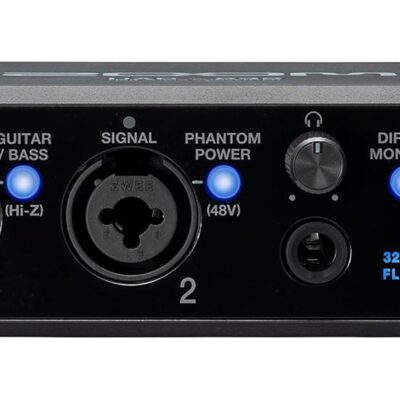 Zoom UAC-232 Audio Converter with 32-Bit Float, Audio Interface,2 XLR/TRS Combo Inputs, Headphone Outputs, 192 kHz Sample Rate, For Music & Streaming