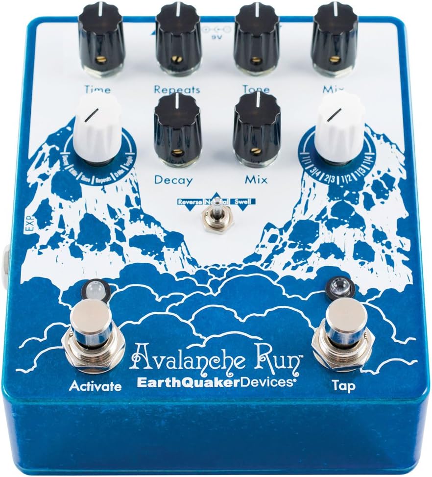 EarthQuaker Devices Avalanche Run Stereo Reverb & Delay with Tap Tempo Guitar Effects Pedal