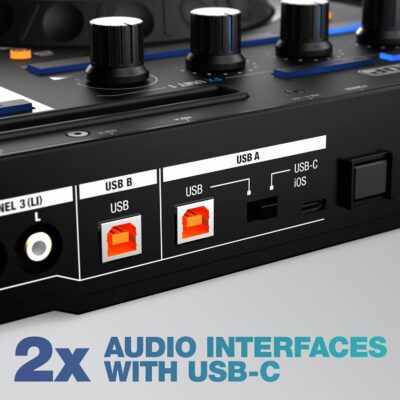 Reloop Mixon 8 Pro 4-Channel DJ Controller, Black