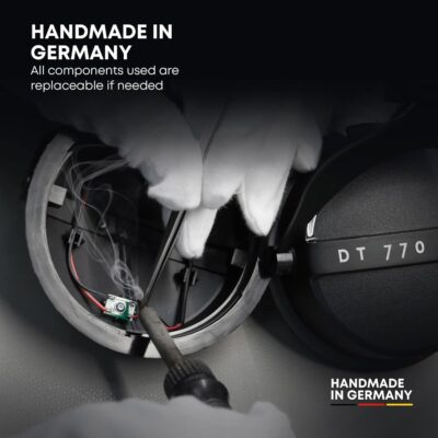 beyerdynamic DT 770 Pro X Wired Over-Ear Headphones, 48 Ohm, Closed-Back Professional Recording Studio Monitor. Recording, Monitoring, Sound Isolation, Handmade in Germany. Black