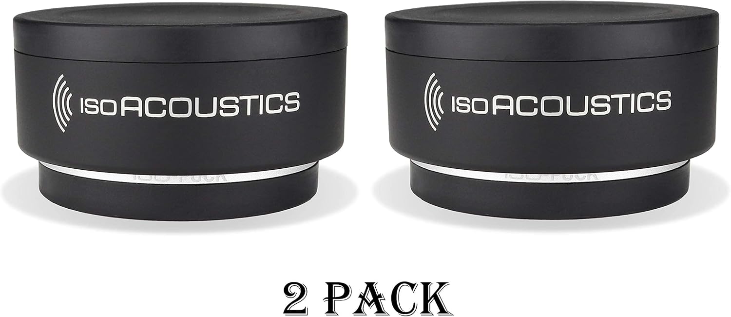 IsoAcoustics Iso-Puck Series Acoustic Isolators (Iso-Puck, 20 lbs max/Unit, 2-Pack)