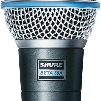 71tj5fg SL. AC SL1500 Shure BETA 58A Vocal Microphone – Single Element Supercardioid Dynamic Mic for Stage and Studio with A25D Adjustable Stand Adapter, 5/8 to 3/8 (Euro) Thread Adapter & Storage Bag, Brushed Nickel