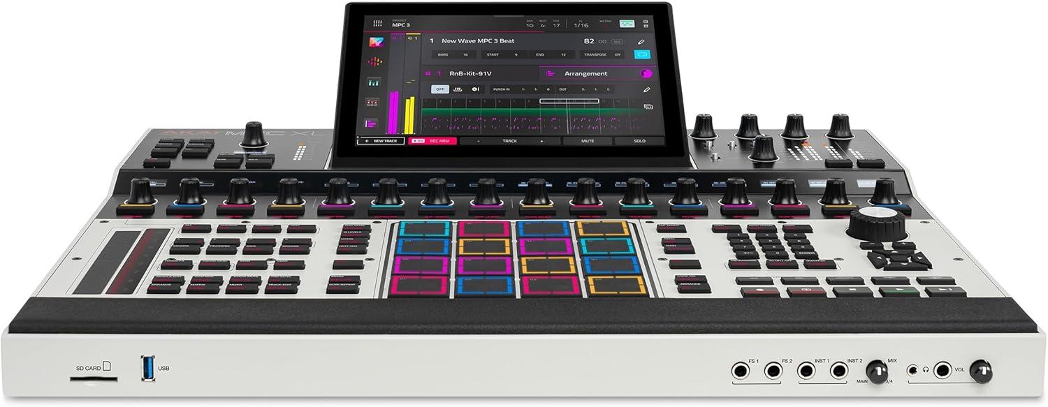 Akai Professional MPC XL Standalone Music Production Center for Sampling and Sequencing with 10.1-inch Touchscreen, 3D MPCe Pads, 8-Core CPU, 16GB RAM, 256GB SSD
