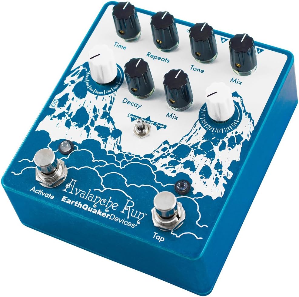 EarthQuaker Devices Avalanche Run Stereo Reverb & Delay with Tap Tempo Guitar Effects Pedal