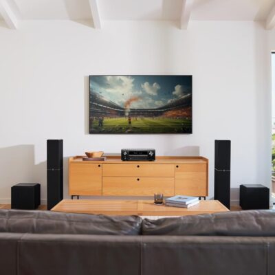 Denon AVR-X1800H 7.2 Channel AV Stereo Receiver – 80W/Channel, Wireless Streaming via Built-in HEOS, WiFi, & Bluetooth, Supports Dolby Vision, HDR10+, Dynamic HDR, & Home Automation Systems