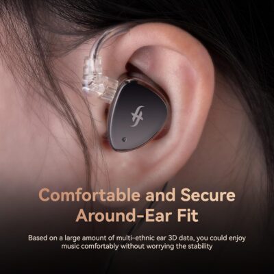 Linsoul SIMGOT EM6L 1DD + 4BA Hybrid Driver in-Ear Monitor, Gaming Earbud, HiFi IEM Earphone with 3D-Printed Resin Housing, Detachable OFC Silver-Plated Cable for Musician Audiophile