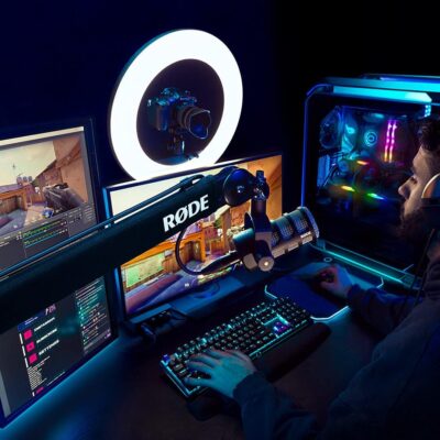 71uLxZWamL. AC SL1080 Rode PSA1+ Pro Studio Boom Arm for Podcasting and Streaming with Professional Grade XLR Cable and StreamEye Polishing Cloth