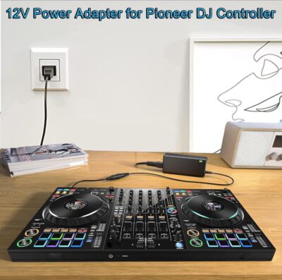 12V Power Adapter Cord Compatible with Pioneer DJ Serato DDJ-1000 DDJ1000 SRT DDJ-1000SRT DDJ-1000SRT-W 4-Channel Club Style Digital DJ Controller 12VDC DC12V 12.0V Power Supply Cord PSU