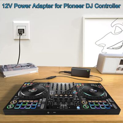 12V Power Adapter Cord Compatible with Pioneer DJ Serato DDJ-1000 DDJ1000 SRT DDJ-1000SRT DDJ-1000SRT-W 4-Channel Club Style Digital DJ Controller 12VDC DC12V 12.0V Power Supply Cord PSU