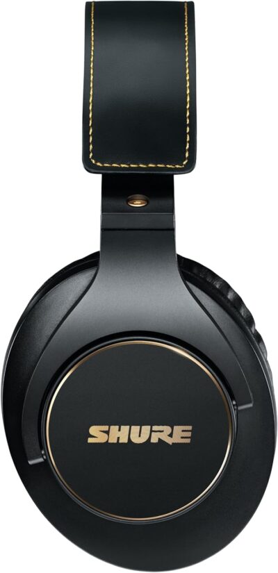 Shure SRH840A Professional Over-Ear Wired Studio Headphones – Critical Listening & Monitoring Headset with Tailored Frequency Response, Detailed Sound, Adjustable & Collapsible Design, Black