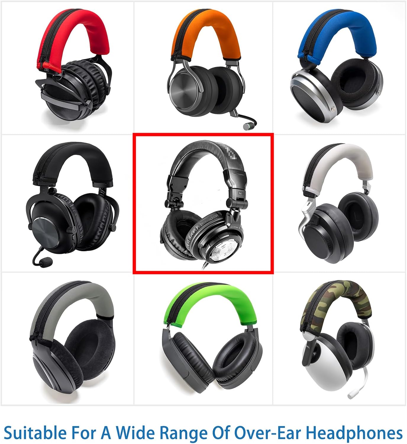 Headphone Headband Cover Cushion Compatible with Denon DJ HP700 HP800 HP1000 HP1100 HP2000,DJ MC7000 Headphones Bundle DJ Headphone-Headband Tape Protection