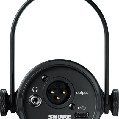 Shure MV7+ Podcast Dynamic Microphone with Articulating Desktop Boom Arm. OBS Certified, Enhanced Audio, LED Touch Panel, USB-C & XLR Outputs, Auto Level Mode, Digital Pop Filter, Reverb -Black