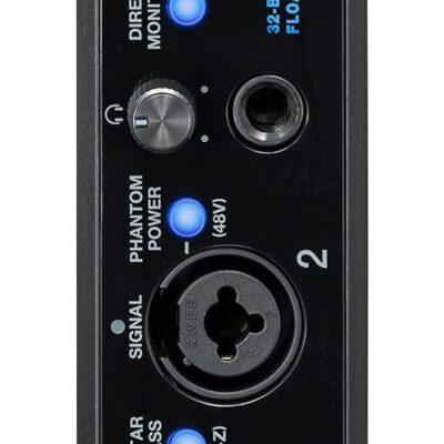 Zoom UAC-232 Audio Converter with 32-Bit Float, Audio Interface,2 XLR/TRS Combo Inputs, Headphone Outputs, 192 kHz Sample Rate, For Music & Streaming