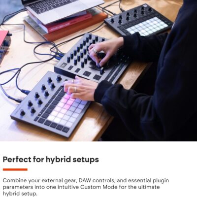 Novation Launch Control XL 3 – USB Powered, MIDI Control Surface and Mixer for DAW and Hardware Integration with 8 Faders, 24 Endless Encoders, 5-Pin MIDI I/O, and Music Software Bundle