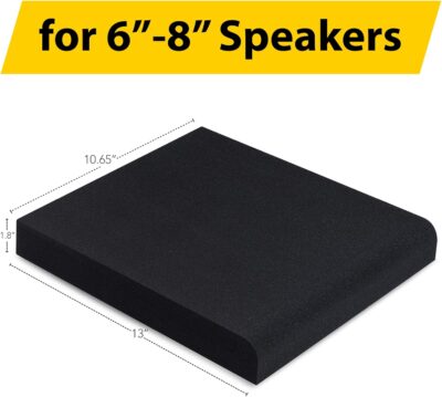 Sound Addicted – Studio Monitor Isolation Pads suitable for 6.5, 7 and 8 Inches Large Speakers | Reduce Vibrations and Fits most Stands – Pair | SMPad 8