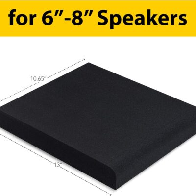 Sound Addicted – Studio Monitor Isolation Pads suitable for 6.5, 7 and 8 Inches Large Speakers | Reduce Vibrations and Fits most Stands – Pair | SMPad 8