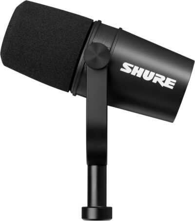 Shure MV7X XLR Dynamic Microphone – Voice-Isolating Cardioid Mic for Podcasting, Vocal Recording & Broadcasting, All-Metal, Black