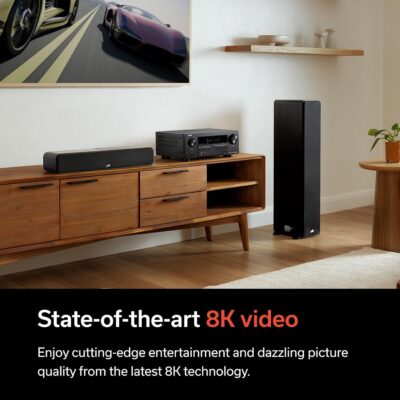 Denon AVR-S970H 8K Ultra HD 7.2 Channel (90W X 7) AV Home Audio Receiver, Built for Gaming, Music Streaming, 3D Audio & Video, Alexa + HEOS, Black, Bluetooth Amplifier