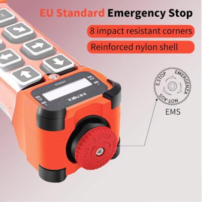 8 Channel Button Wireless Crane Remote Control Industrial Radio Overhead Bridge Hoist Crane Controller 2 Transmitters and Receiver H108 12-65V