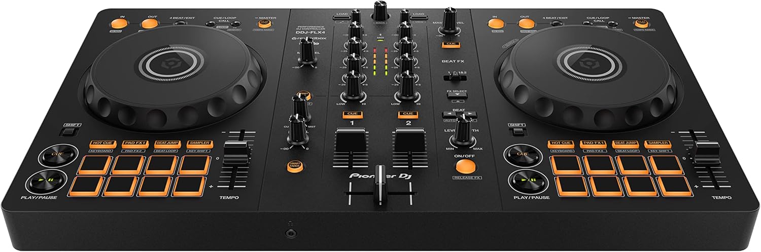 Pioneer DJ DDJ-FLX4 2-deck Rekordbox and Serato DJ Controller – Graphite