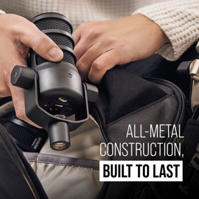 RØDE PodMic USB Versatile Dynamic Broadcast Microphone With XLR and USB Connectivity for Podcasting, Streaming, Gaming, Music-Making and Content Creation (Black)