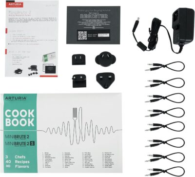 71wr IV9EGL. AC SL1500 Arturia Minibrute 2S NOIR USB MIDI Analog Sequencer Synthesizer Bundle: Step-Based Modular Synth with 48-Point CV Patchbay, AIR-BENCH Adjustable Keyboard Chair, 2-items