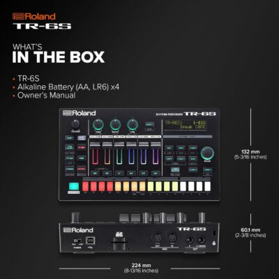 71wxzQhxAEL. AC SL1500 Roland TR-6S Rhythm Performer | Compact Drum Machine with Six Tracks of Authentic TR Sounds including TR-808, CR-78 & More | Large Preset Sample Library | Editable FM Sound Engine | Advanced Sequencer