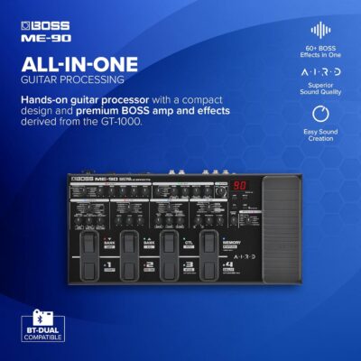 71xC3evuOhL. AC SL1500 BOSS ME-90 Guitar Multi-Effects | All-In-One Guitar Processor | 11 Onboard AIRD Amp Models | 60 Effects derived from the GT-1000 | 8 Multi-Function Footswitches & Redesigned Expression Pedal