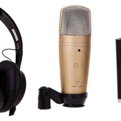 Behringer U-PHORIA STUDIO Complete Recording/Podcasting Bundle with USB Audio Interface, Condenser Microphone, Studio Headphones and More