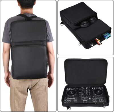 Carrying Case for Pioneer DDJ 400/DDJ FLX4/DDJ 200/DDJ SB3 SB2/DDJ-202/Inpulse 300/Native Instruments Traktor Kontrol S2 Mk3 DJ Controller, Soft Travel Storage Bag with Bag Strap