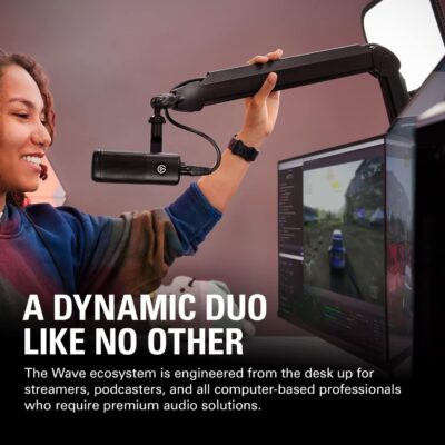 Elgato Wave DX XLR Microphone, Speech Optimized, No Signal Booster Required, Reduces Unwanted Noise, Wide Acceptance Angle, Works With Any Audio Interface