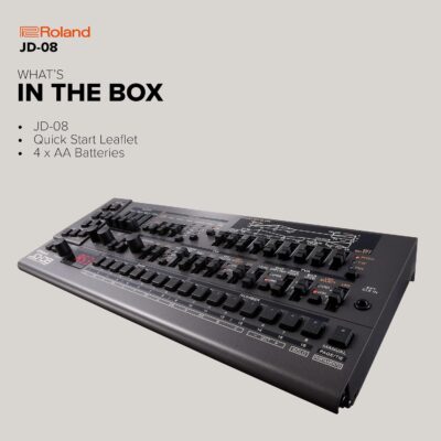 ROLAND JD-08 Sound Module Boutique Synthesizer – Compact, Modern Reissue of the Legendary ROLAND JD-800 from the 90s with New Effects, Polyphonic Sequencer, and More,Black